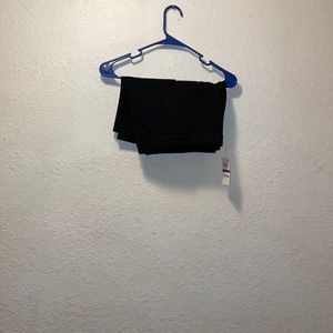 Maison Jules Scalloped Button-Detail Skirt, Black